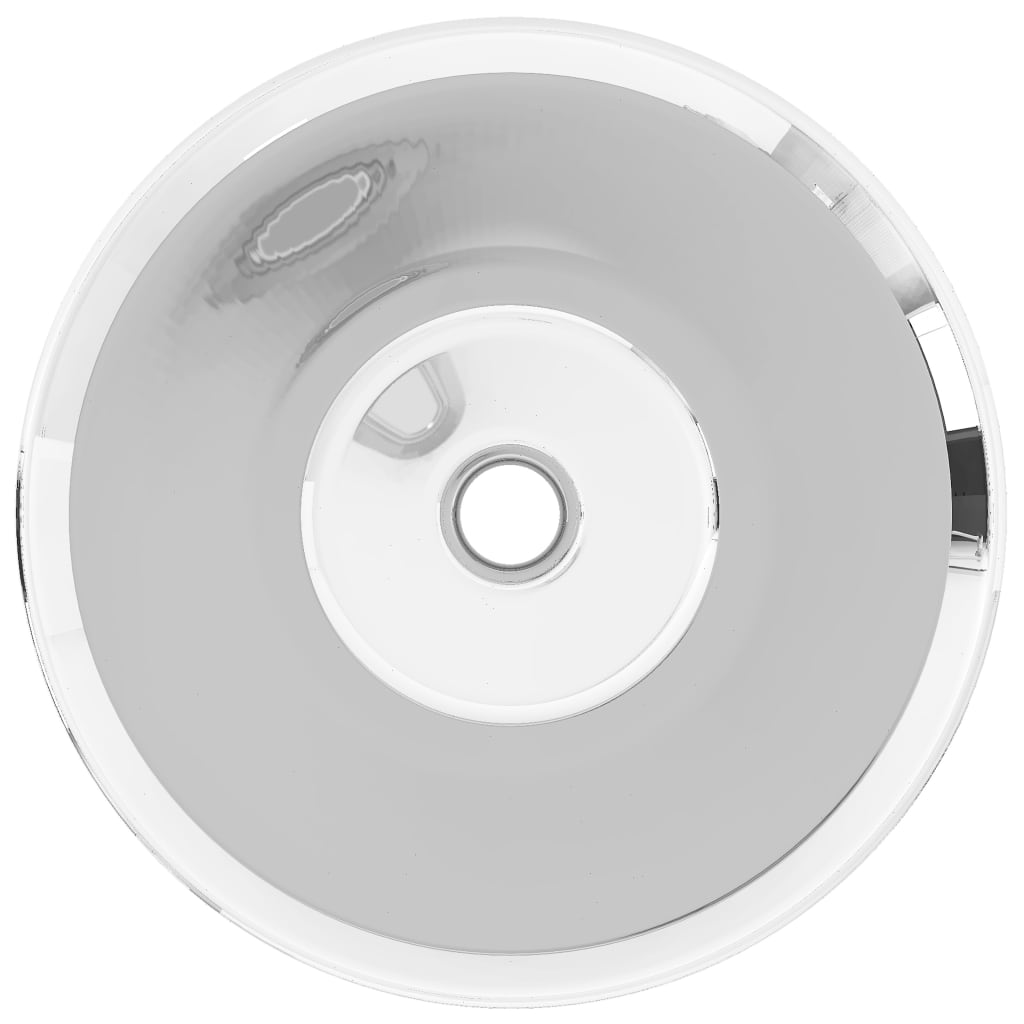 Vidaxl Washbasin 42x14 CM Ceramic Silver