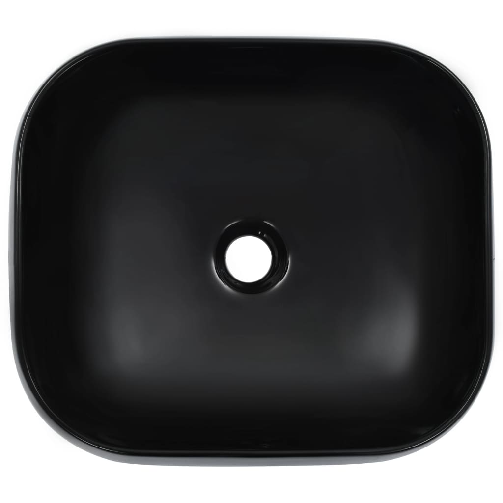Vidaxl Washbasin 44.5x39.5x14.5 cm Black ceramico