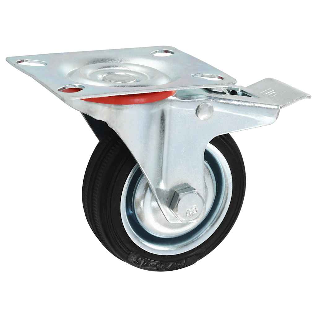 Vidaxl ruote girate con doppi freni 4 pezzi 75 mm