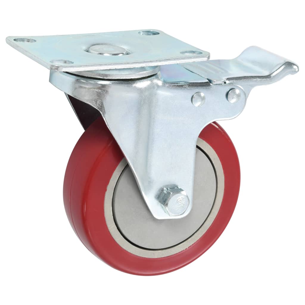 Vidaxl ruote girate con doppi freni 4 pc 100 mm
