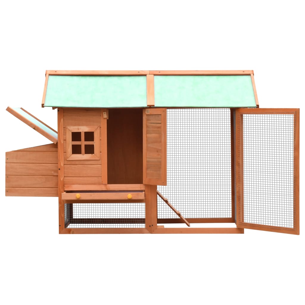 Vidaxl Chicken Coop 170x81x110 cm de pino de pino sólido