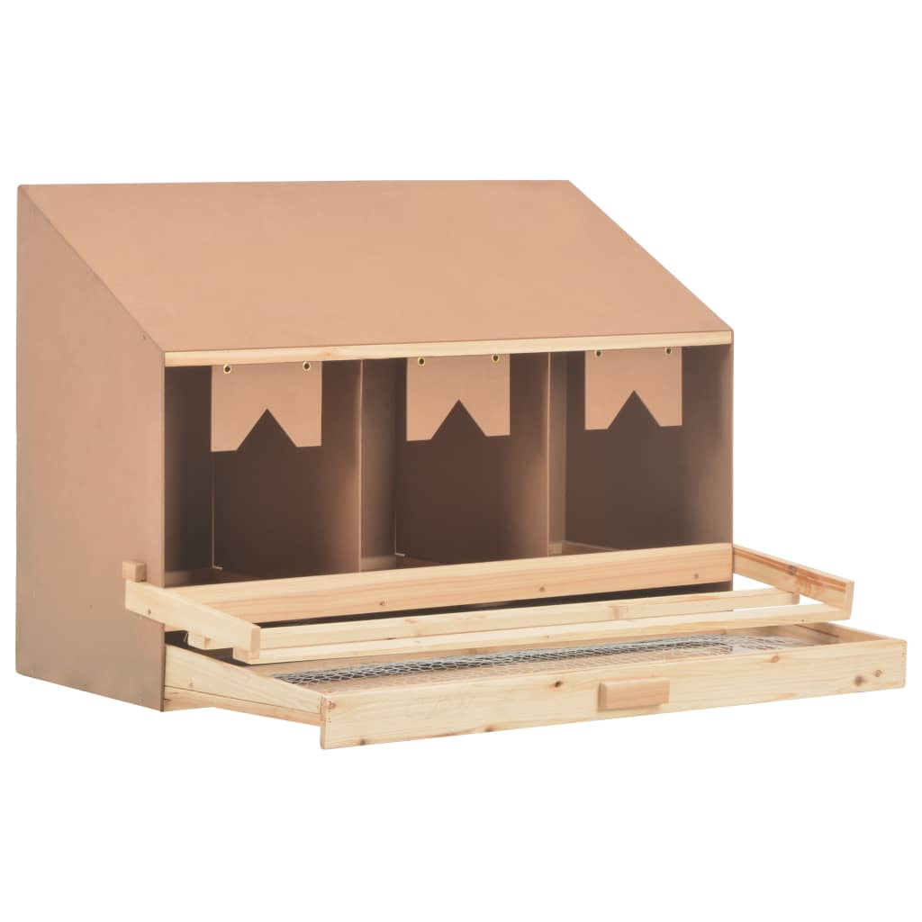Vidaxl Chicken Shelter 3 Compartments 93x40x65 cm Pince solido