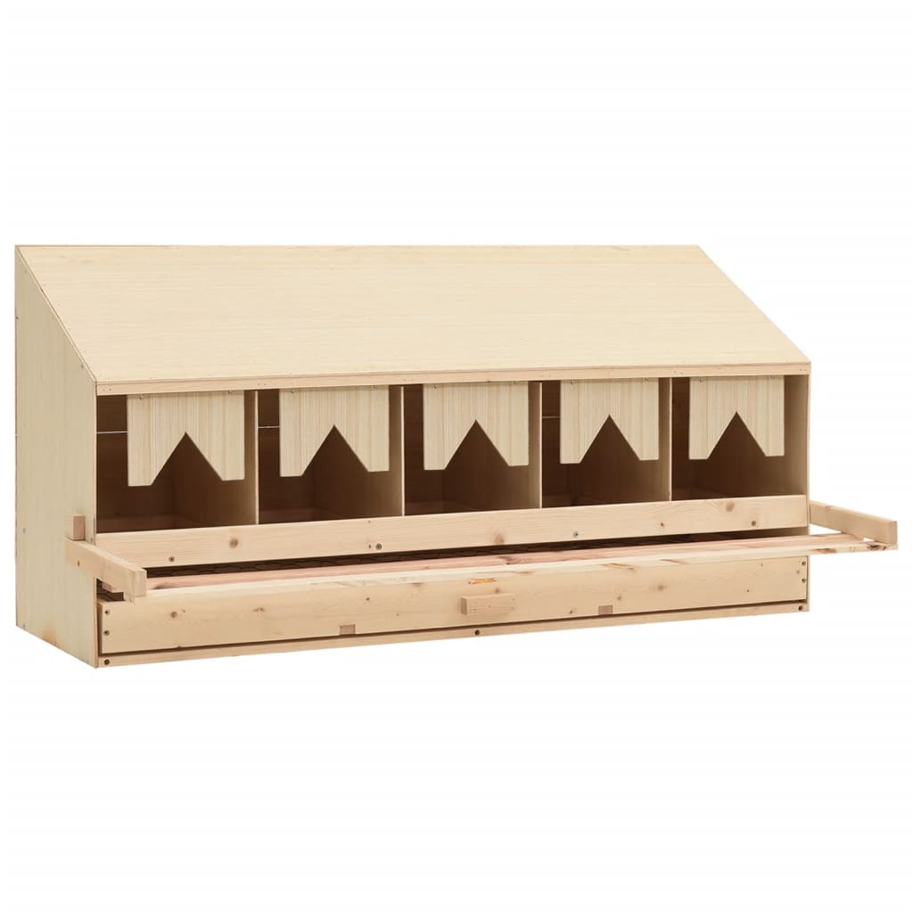 Vidaxl Chicken Shelter 5 Compartimentos 117x33x54 cm de pino sólido