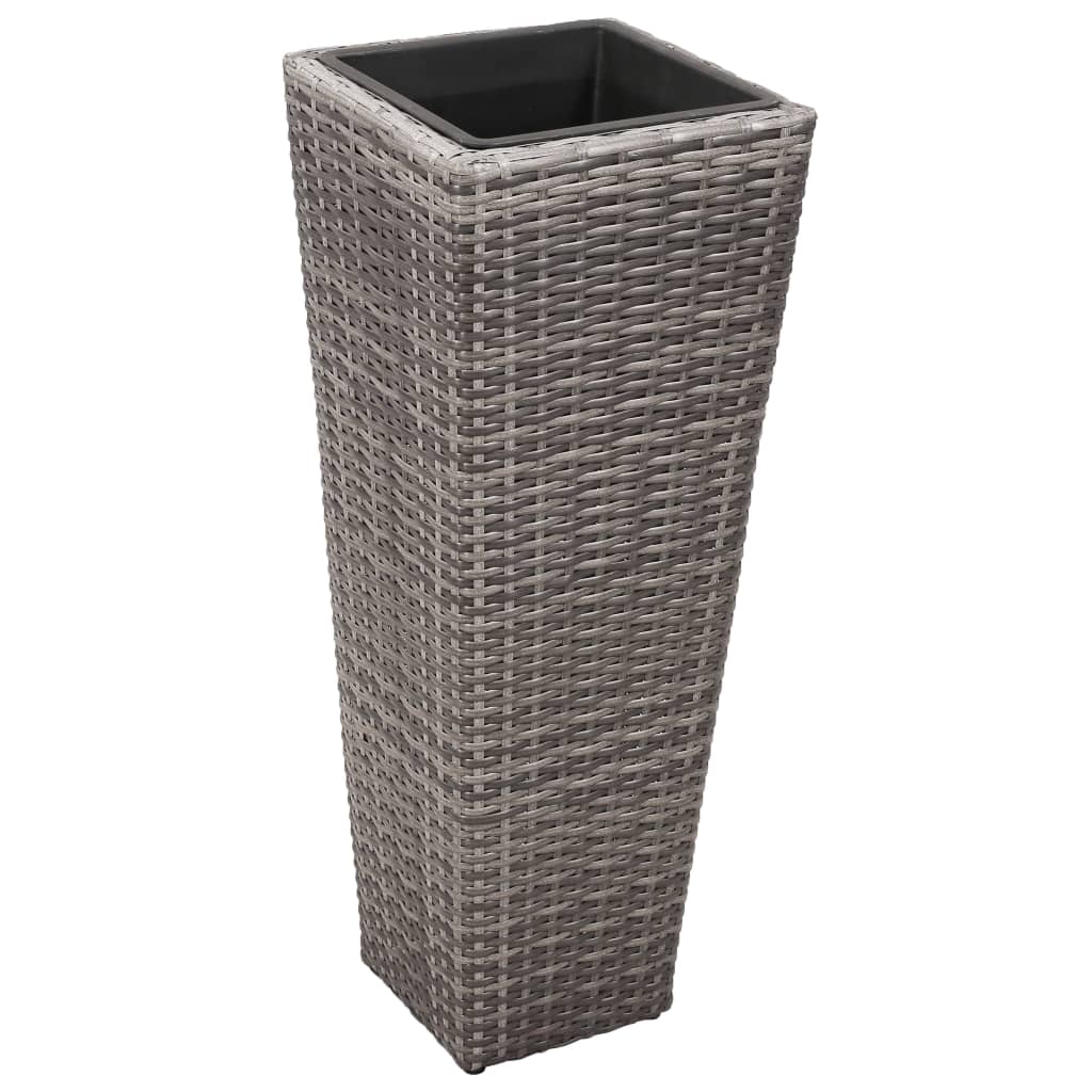 Le fioriere Vidaxl hanno allevato 3 St Poly Rattan Grey