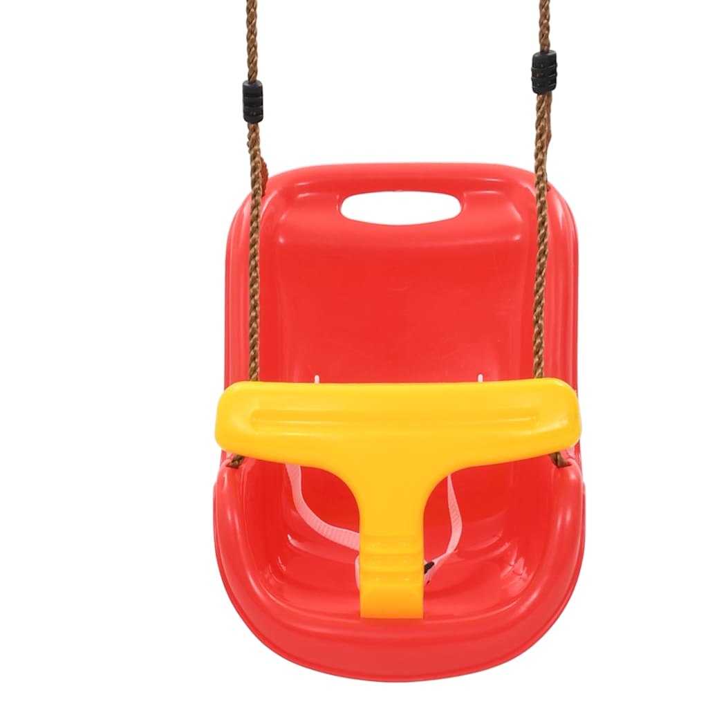 Vidaxl baby swing con cintura di sicurezza pp rosso