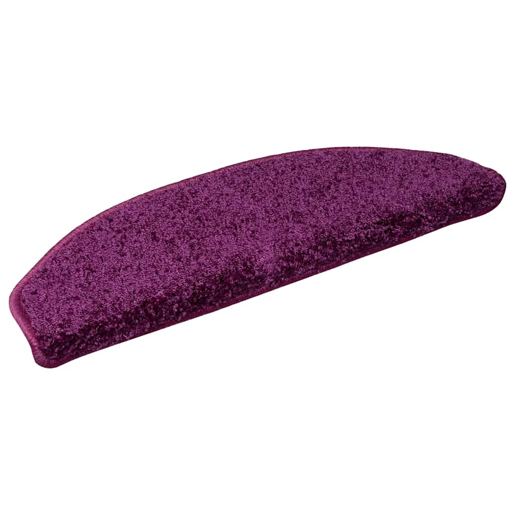 Vidaxl trapmatten 15 st 65x21x4 cm violet halfrond groot