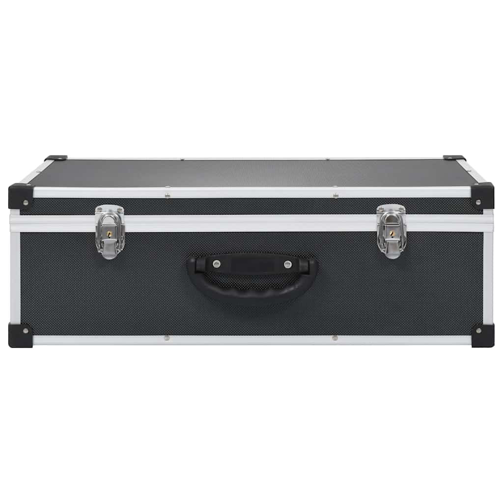 Vidaxl CD Case per 80 CD in alluminio nero