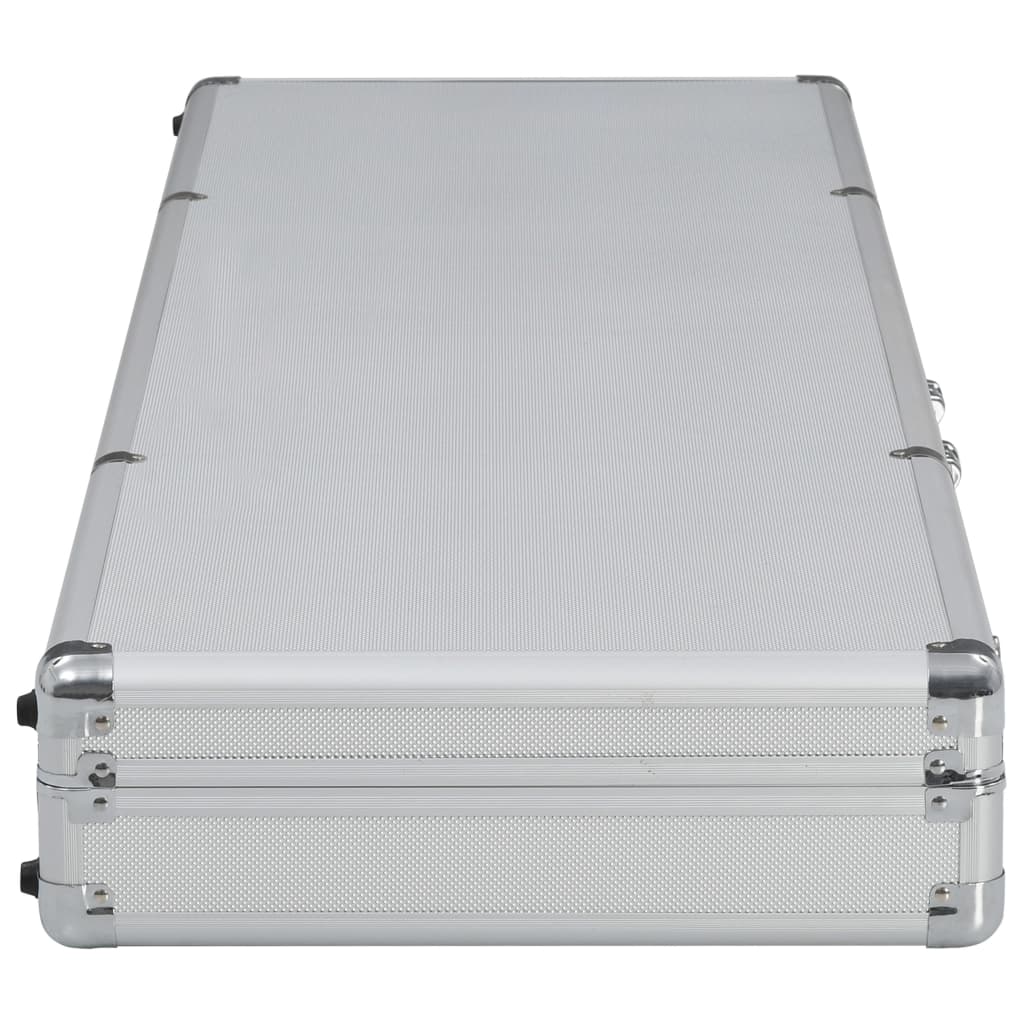 Vidaxl Wapenkoffer 118x38x12 Alluminio colorato in argento