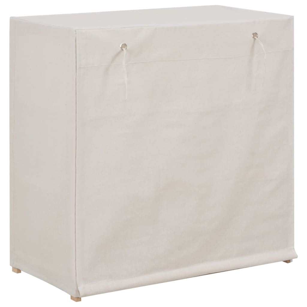 Armadio da scarpe Vidaxl con copertura 79x40x80 cm tessuto bianco