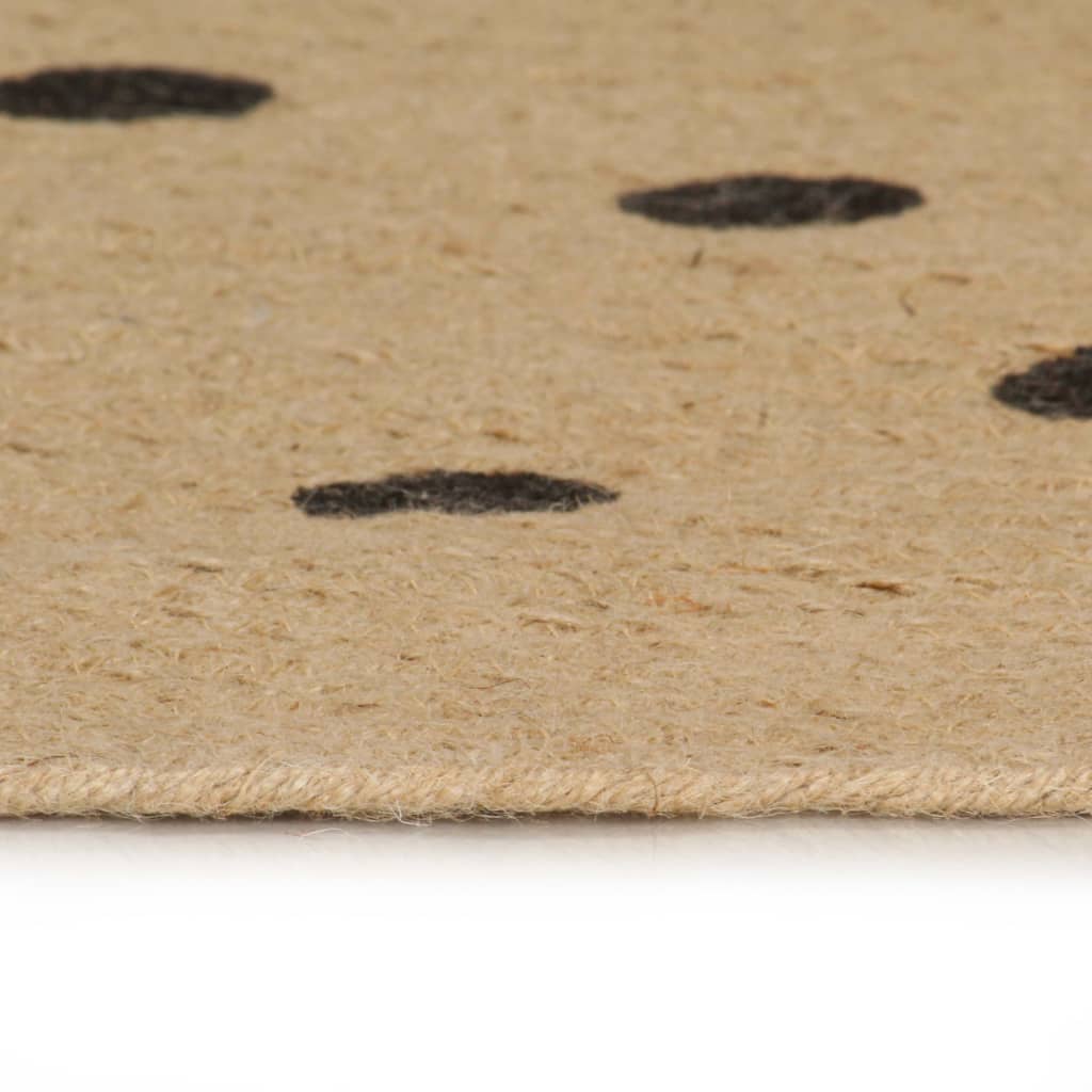 Alfombra Vidaxl hecha a mano con ye de yute de 120 cm impreso