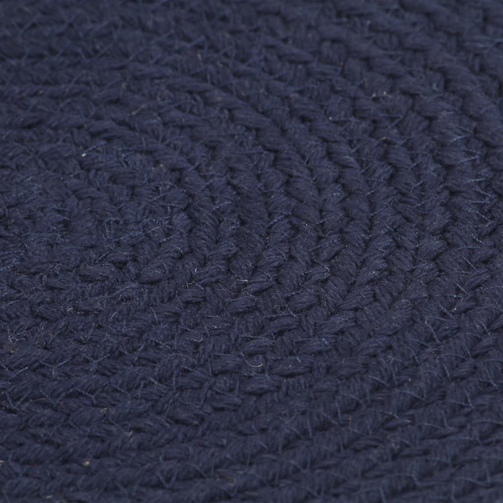Vidaxl placemats 4 st rond 38 cm katoen effen marineblauw