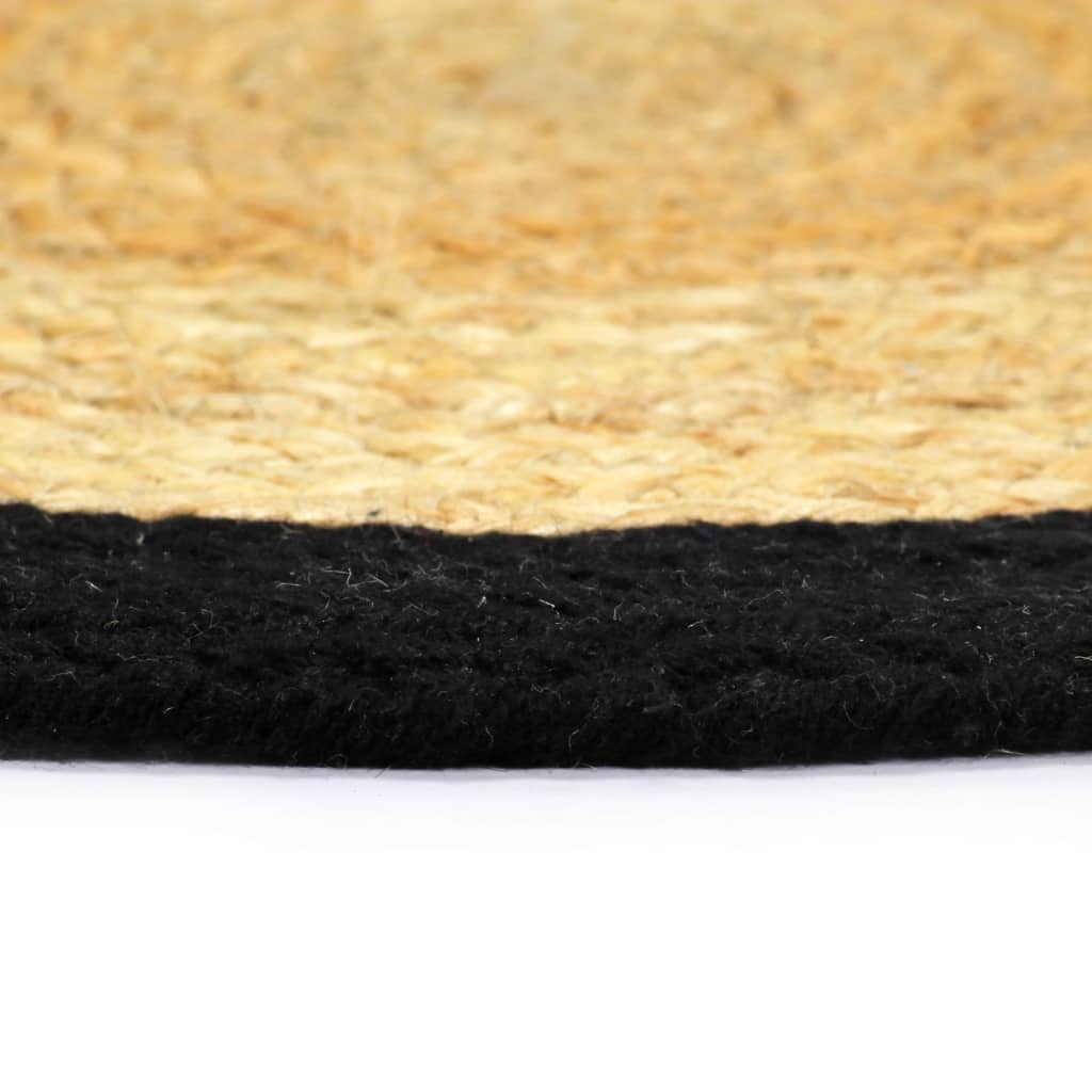 Vidaxl Pochemats 4 St 38 cm iuta e cotone naturale e nero