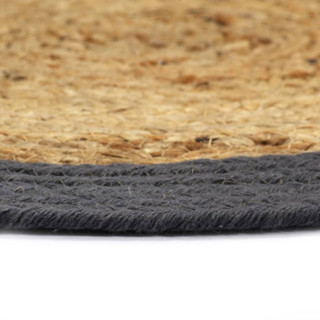 VIDAXL PLAGLEMATS 4 ST 38 cm Juta e cotone ovviamente e antracite
