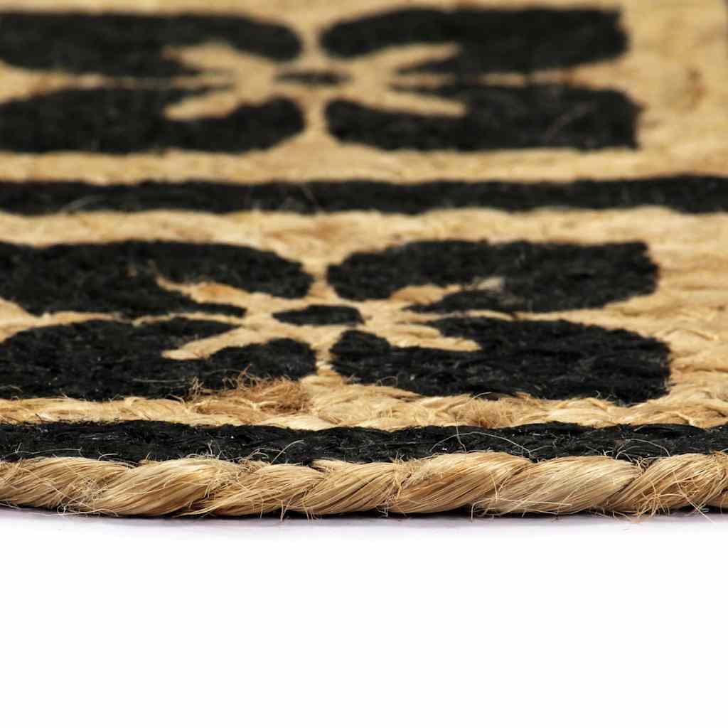 Vidaxl PLASCEMATS 6 STS round 38 cm di iuta nero