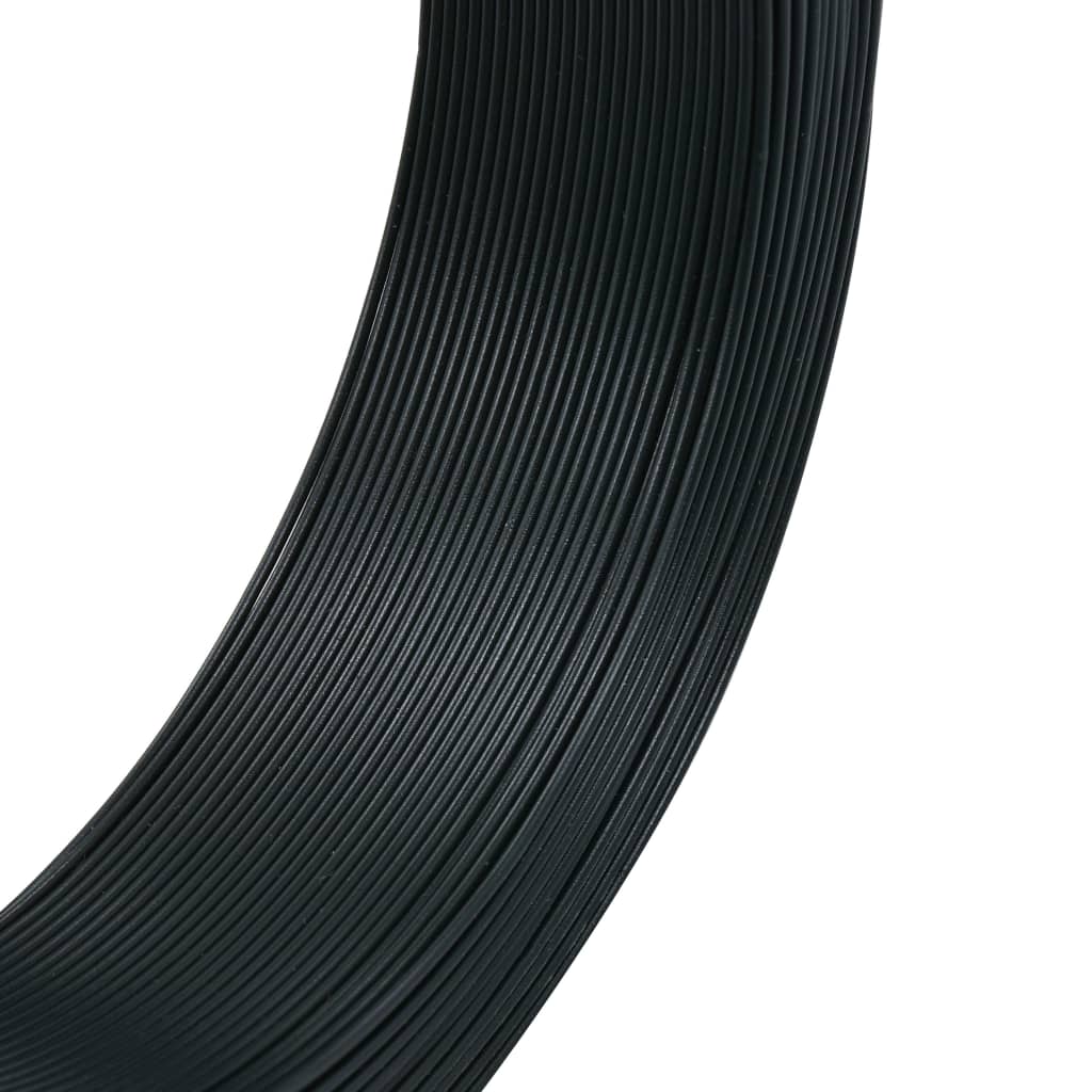 Vidaxl Hekbind hilo 250 m 1.6 2.5 mm de acero verde negruzco