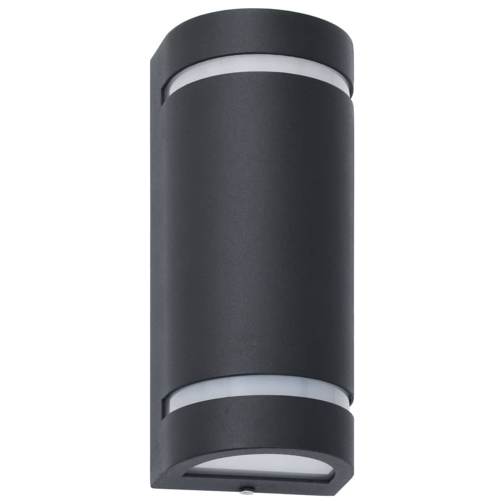 Vidaxl Lampade a parete da esterno 2 pezzi 35 W mezzo round nero