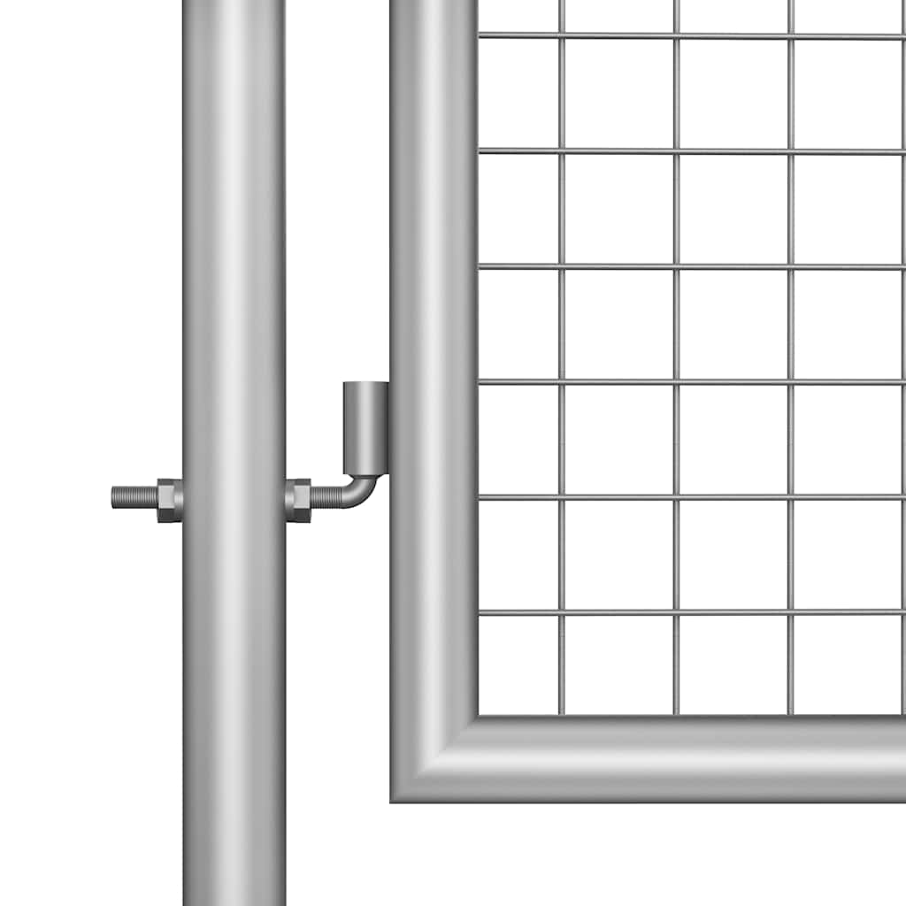 Vidaxl tuinpoort gegalvaniseerd staal 100x150 cm zilver