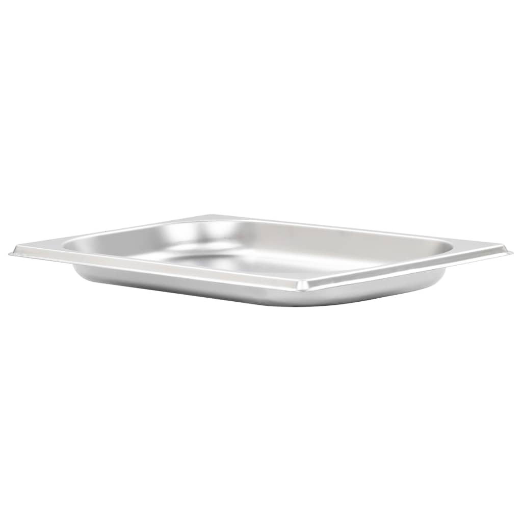 Vidaxl Gastronormbakken 12 PC Gn 1 4 20 mm de acero inoxidable