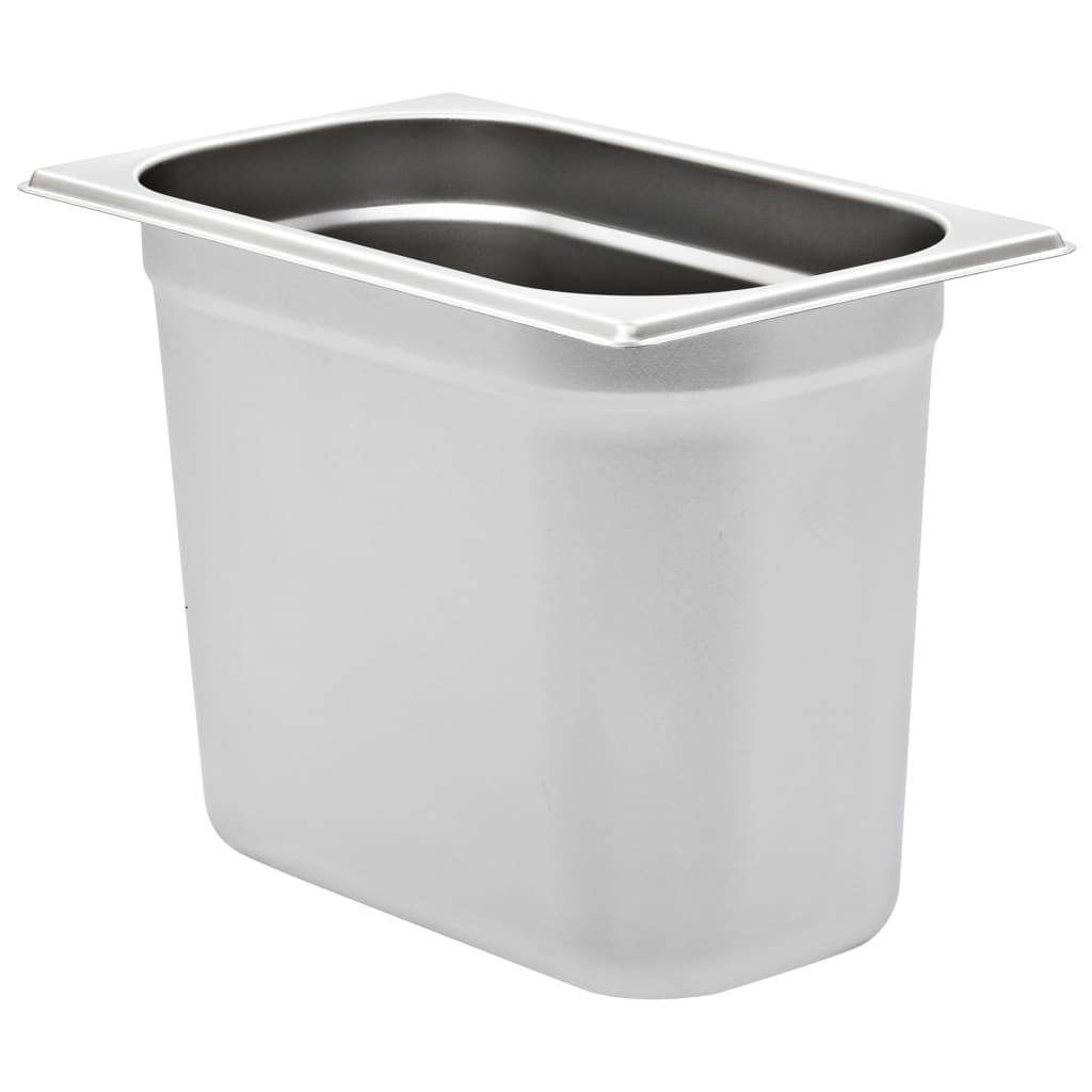 Vidaxl Gastronormbakken 4 PCS Gn 1 4 200 mm de acero inoxidable