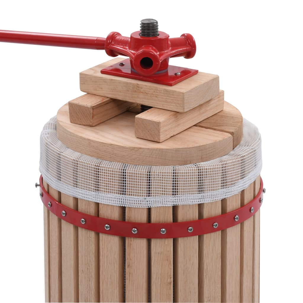 Vidaxl Fruits Press Press con sacca in tessuto 24 L quercia