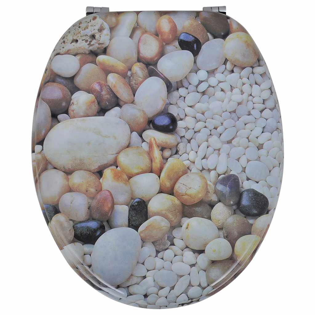 Sedili da toilette Vidaxl con coperchi 2 Stole Stone MDF
