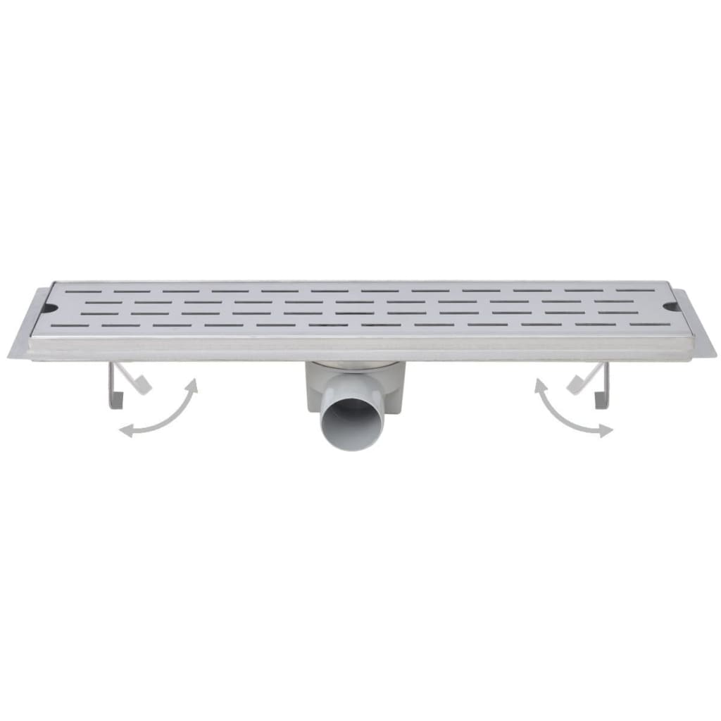 Vidaxl Drenaje de ducha 2 st rectangular Bubble 930x140 mm de acero inoxidable