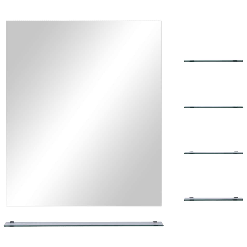 Specchio da parete Vidaxl con 5 ripiani 50x60 cm di colore argento