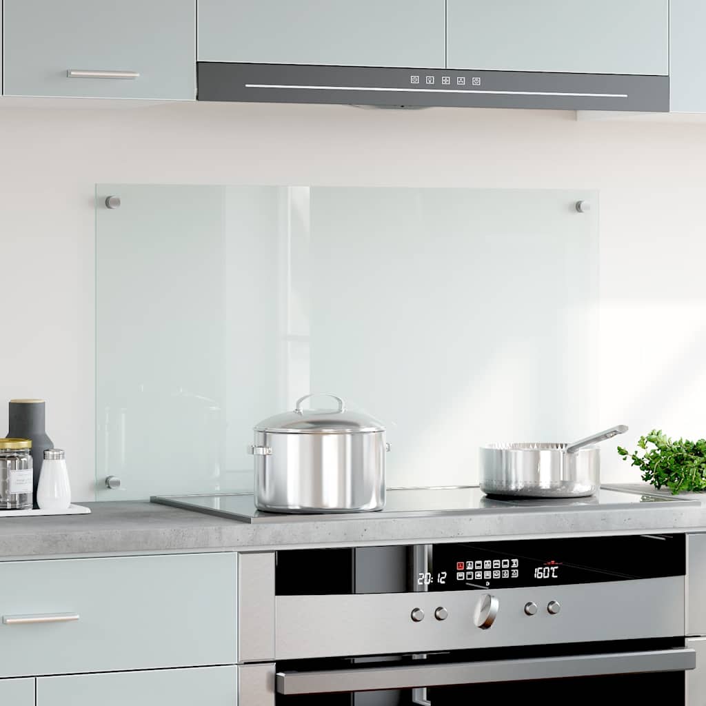 Vidaxl Splash Screen Kitchen Kitchen 90x50 cm Glass indurito trasparente