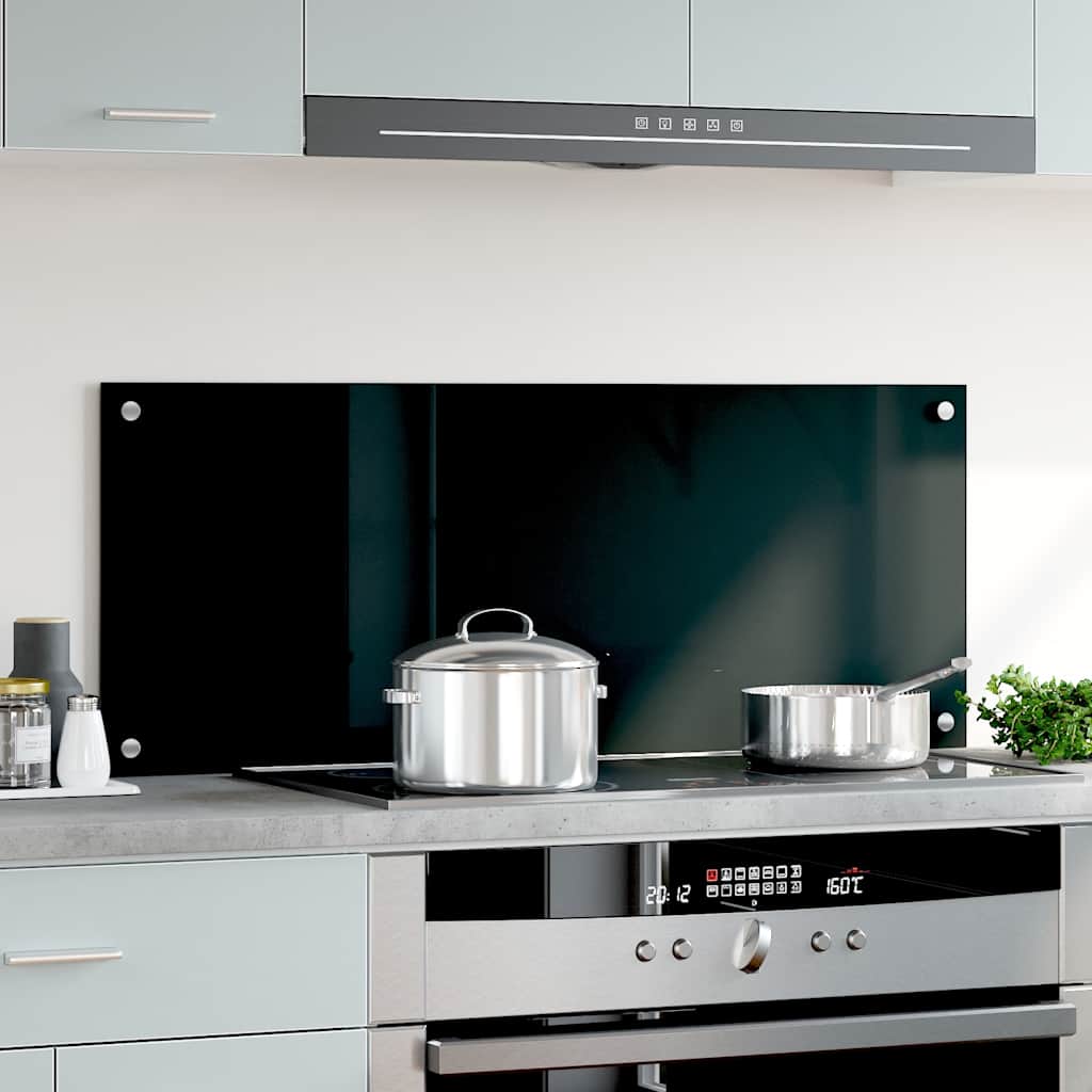 Vidaxl Splash Screen Kitchen 100x40 cm Termin Glass Negro