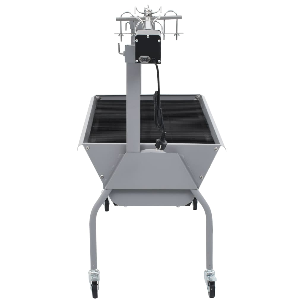 Vidaxl girando barbacoa con motor eléctrico