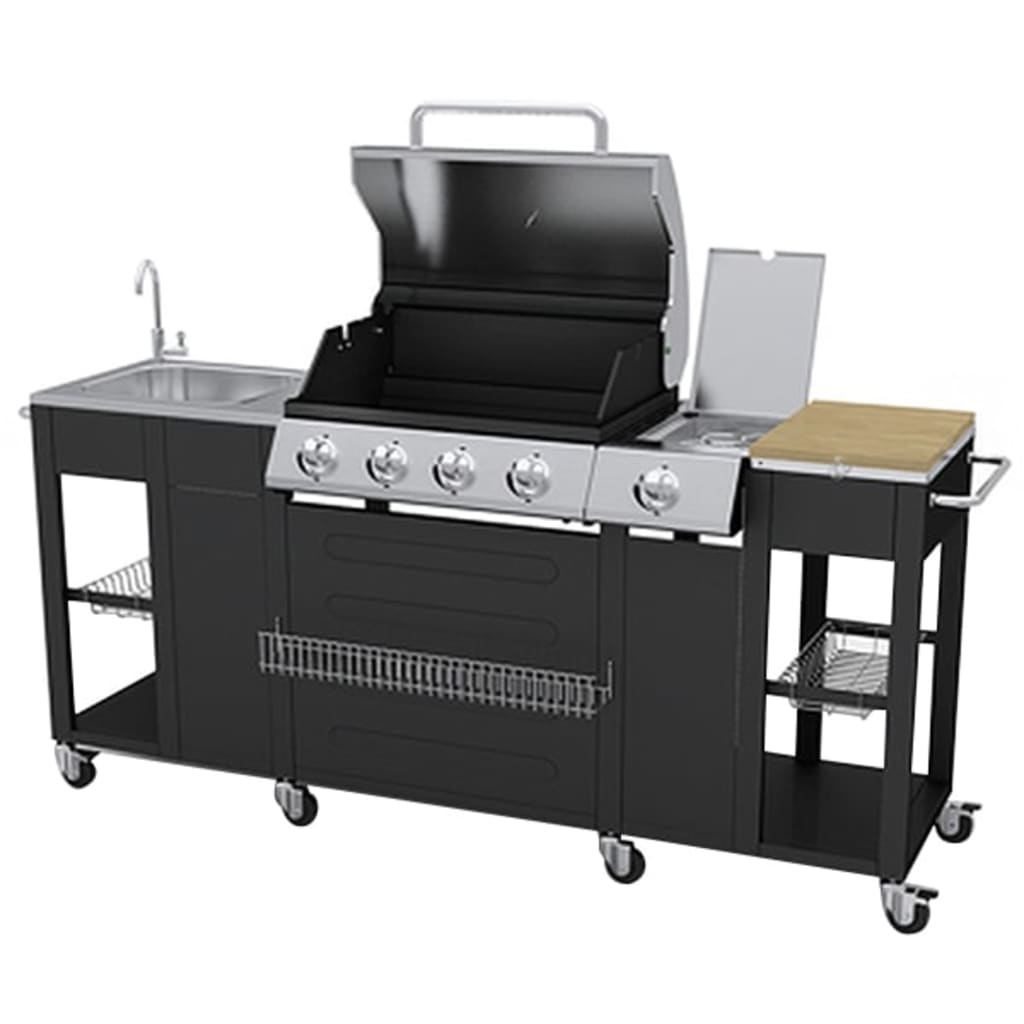 Vidaxl Cucina esterna con barbecue Montana 4 bruciatori