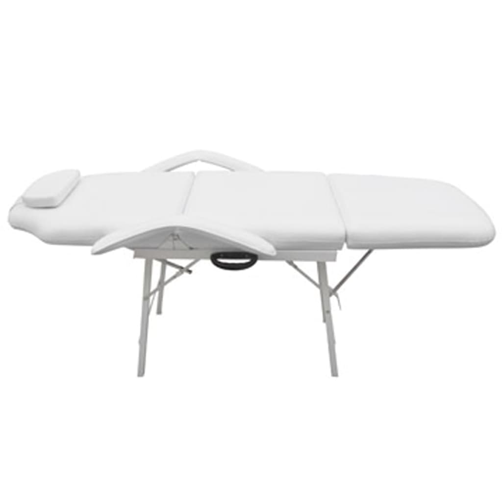 Silla de tratamiento Vidaxl para la cara 185x78x76 cm de cuero artificial blanco