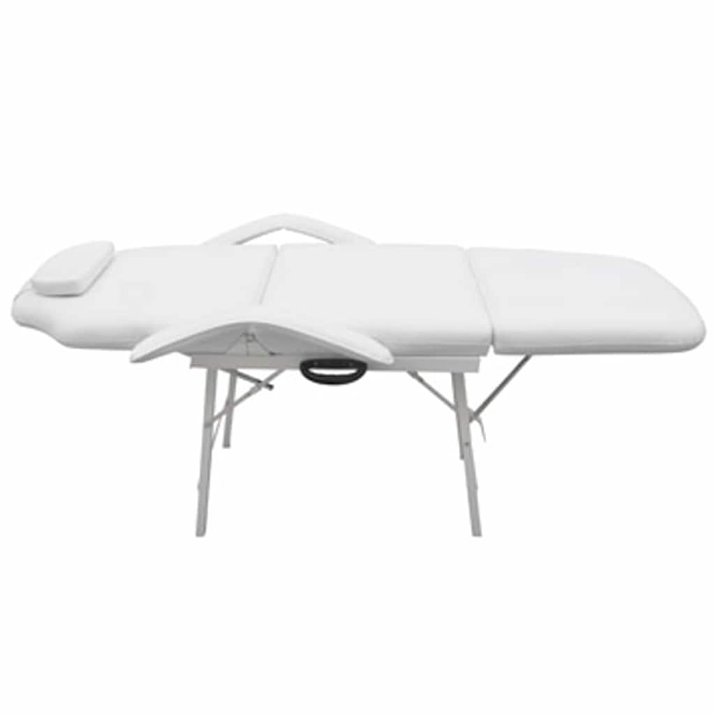 Vidaxl Treatment sedia per il viso 185x78x76 cm in pelle artificiale bianca