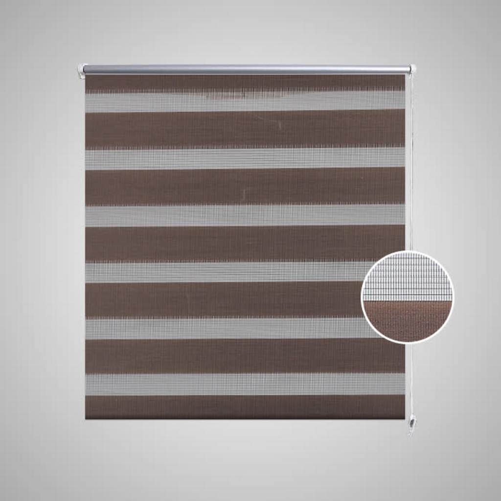 Vidaxl Duo Roller Blind 70x120cm Coffee Brown