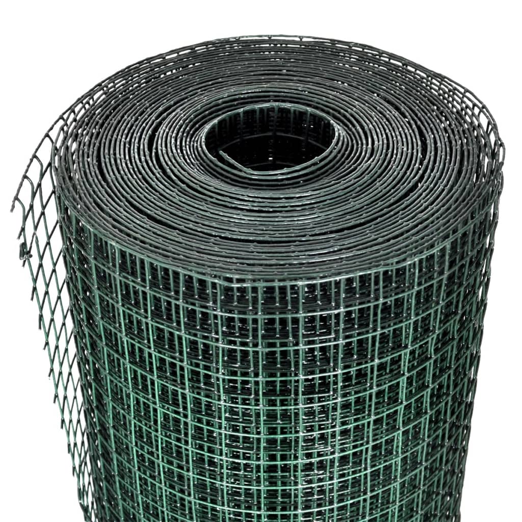 Filo di pollo vidaxl 10x1 m in acciaio zincato con rivestimento in PVC
