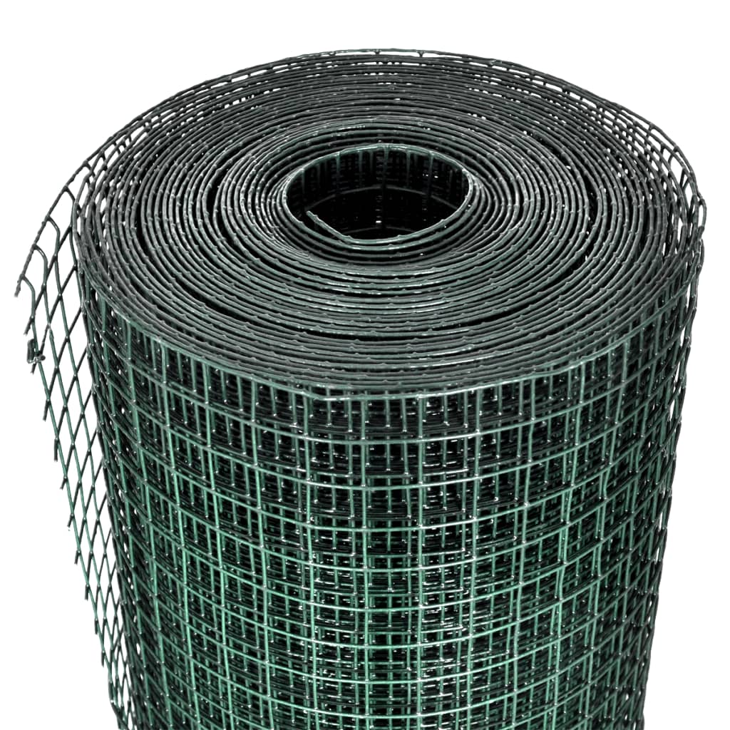 Filo di pollo vidaxl 25x1 m in acciaio zincato con rivestimento in PVC