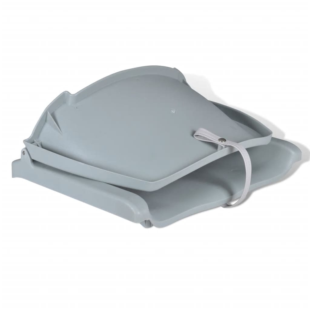 Sedia da barca Vidaxl senza cuscino pieghevole 48x51x41 cm grigio