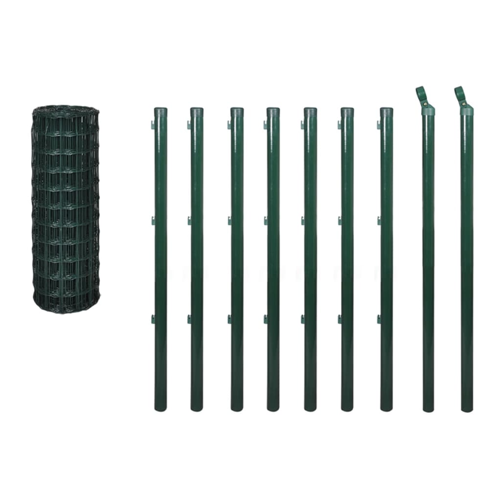Vidaxl Eurohek 10x0.8 m de acero verde