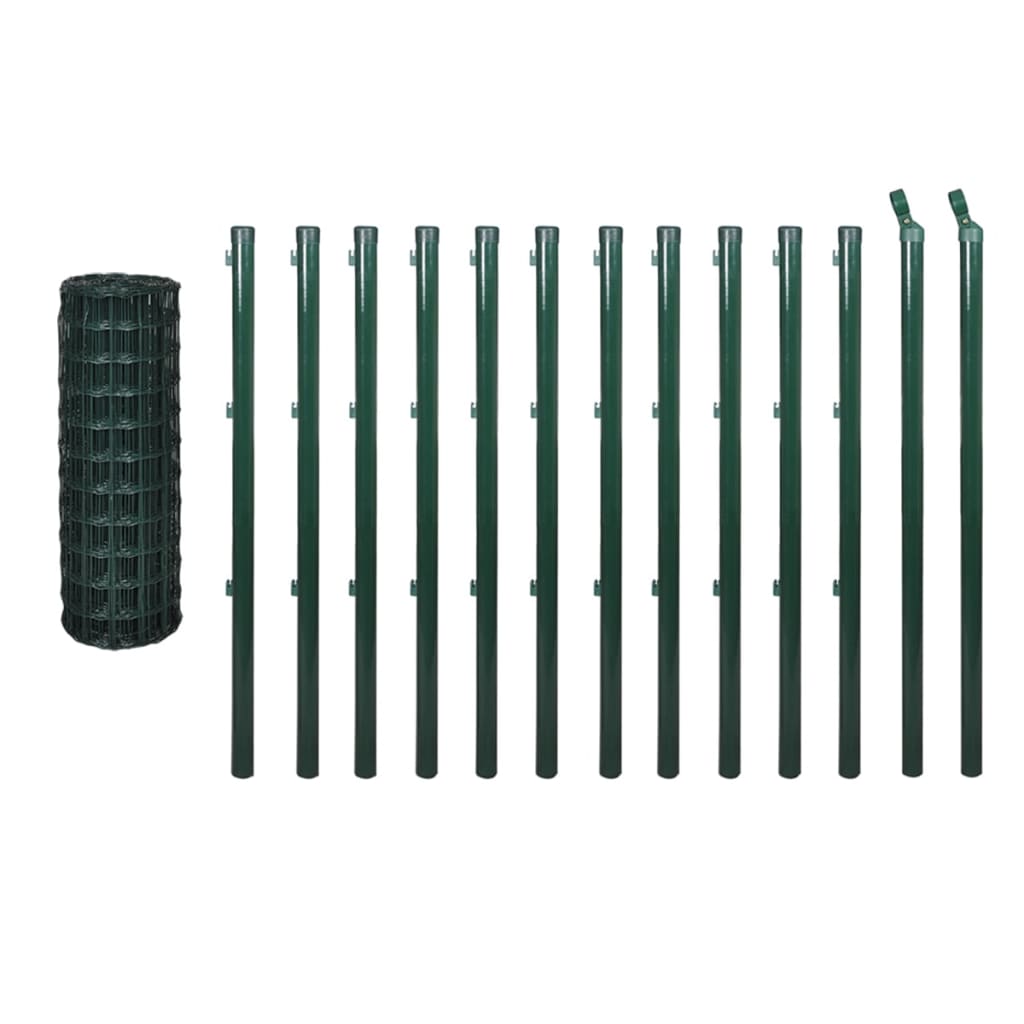 Vidaxl Eurohek 10x0.8 m de acero verde
