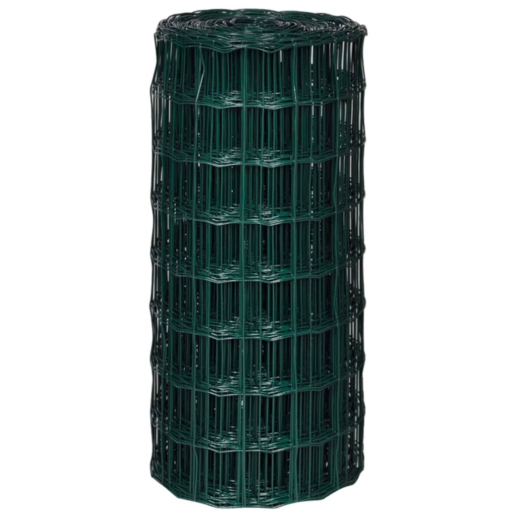 Vidaxl Hek 25x0,8 m in acciaio verde