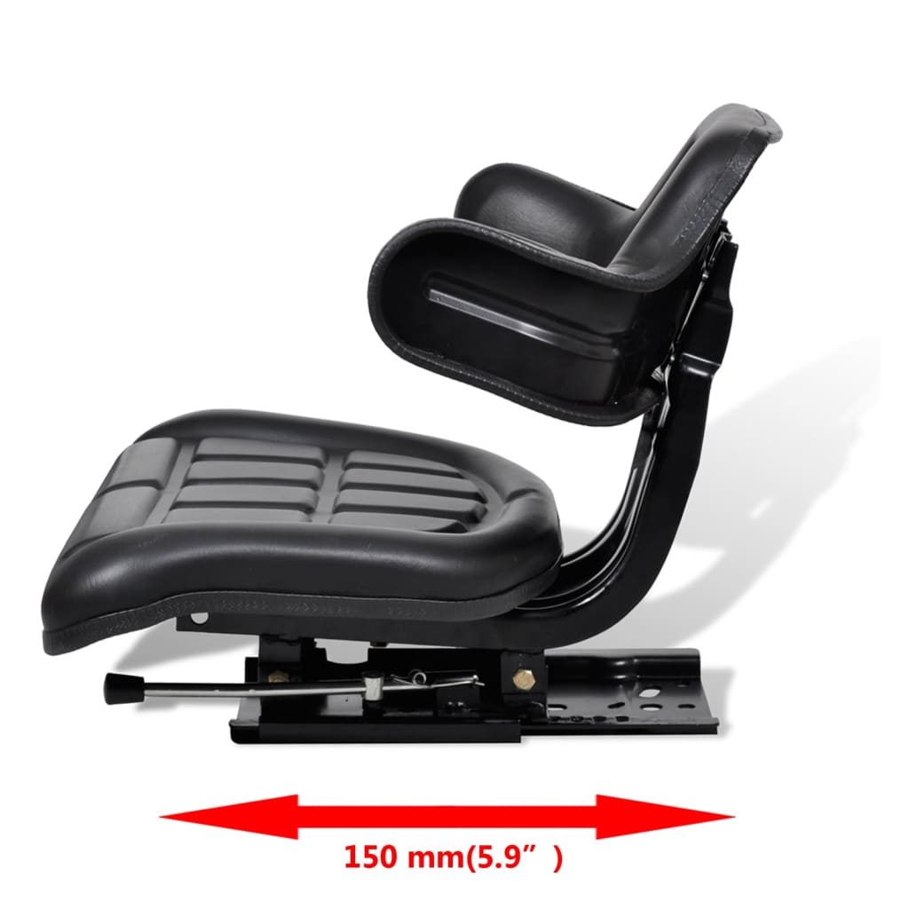 Sedia del trattore Vidaxl con schienale nero