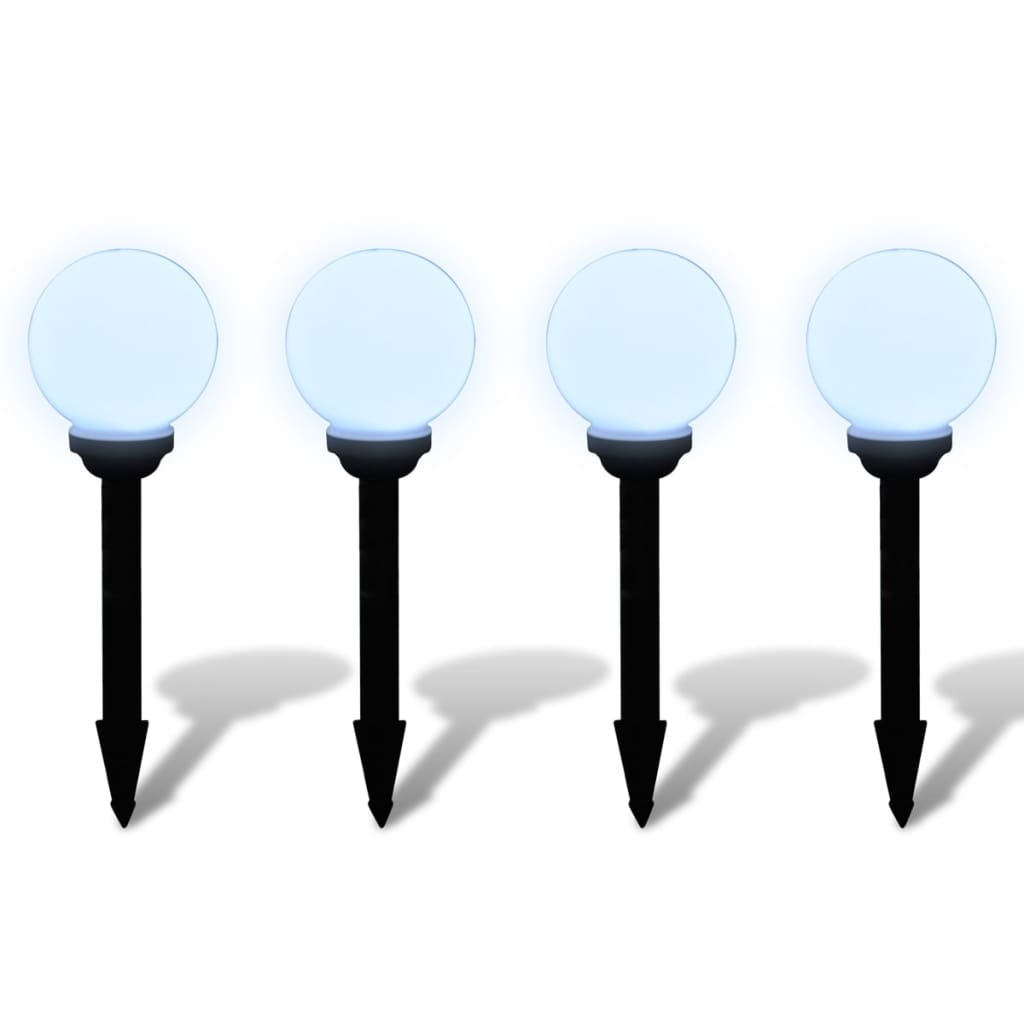 Lampade per path da giardino Vidaxl 4 St con perno a terra LED 15 cm