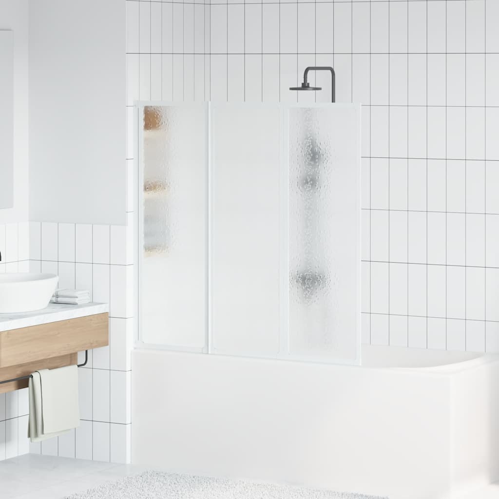 Pantalla de baño Vidaxl 3 paneles plegables 117 x 120 cm