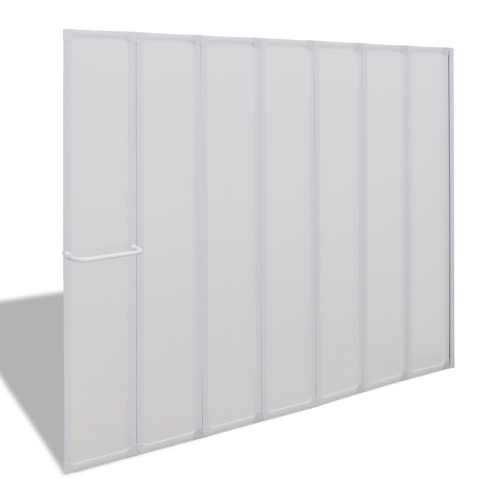 Vidaxl doccia e vasca schermo 140 x 168 cm 7 pannelli con rastrelliera