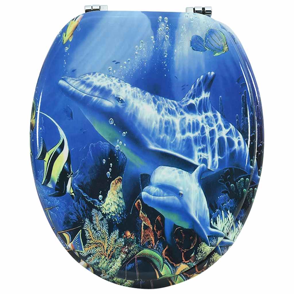 Vidaxl asiento de inodoro Dolphin Mdf