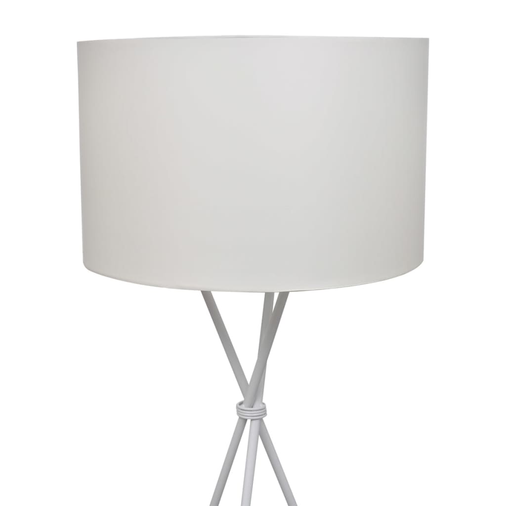 Lampada da pavimento Vidaxl incluso il paralume bianco
