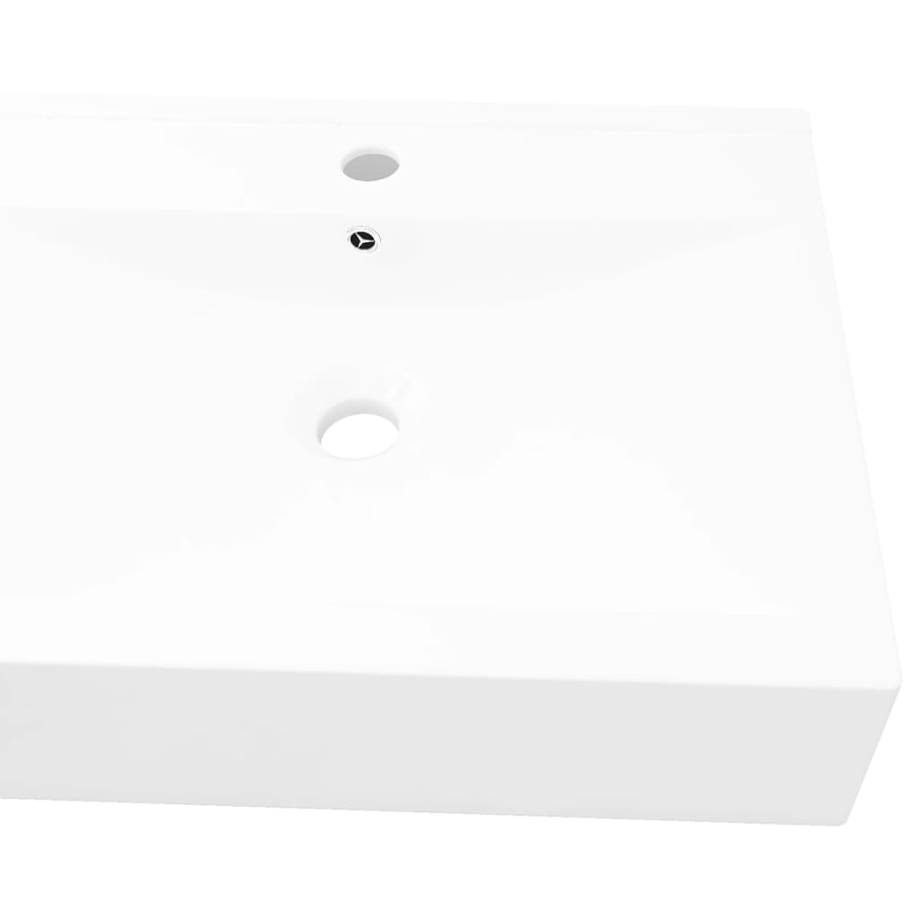 Vidaxl Washbasin con agujero de grúa rectangular 60x46 cm de cerámica blanca
