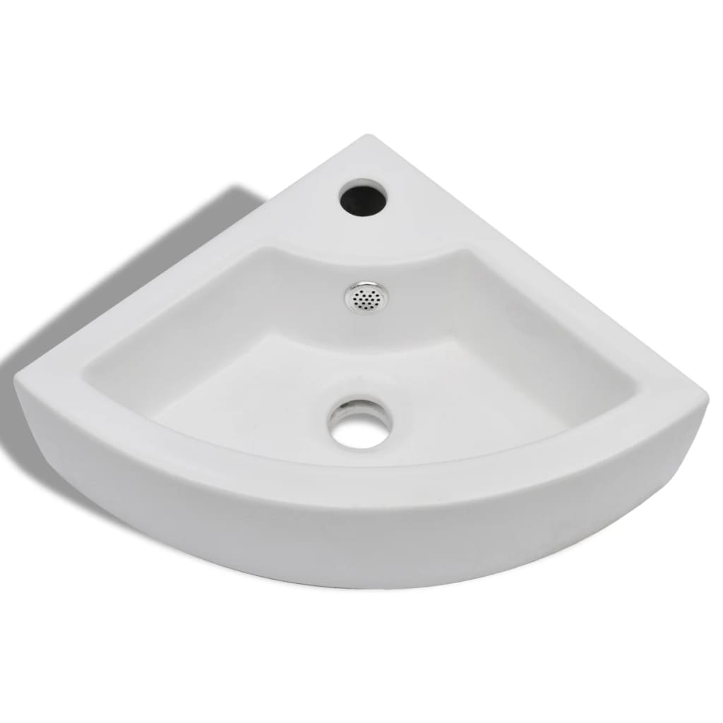 Vidaxl Washbasin con aterrizaje de 45x32x12.5 cm blanco