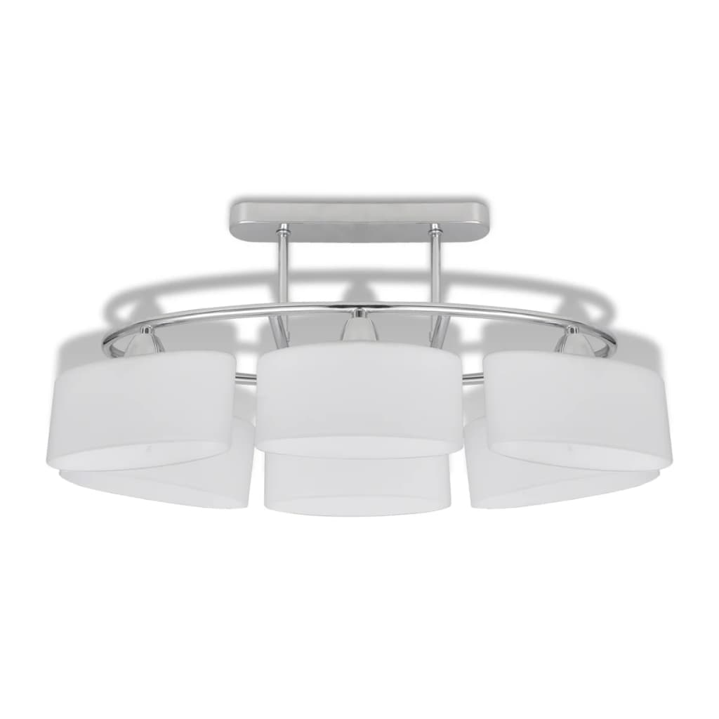 Lámpara de techo Vidaxl con capuchas de vidrio elipse 6xe14