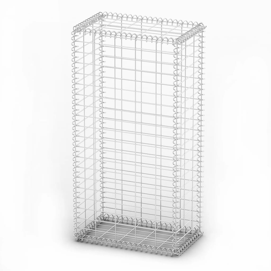 Vidaxl Schans Basket con coperchi 100x50x30 cm Galvanizzato